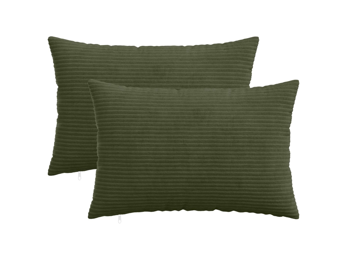 Vidaxl Capa Almofada 2 Pcs Heerlen Verde 50 X 80 Cm Cordão