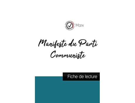 Livro Manifeste du Parti Communiste de Karl Marx fiche de lecture et analyse complète de loeuvre French Edition de Karl Marx (Francês)