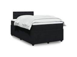 Vidaxl Cama Boxspring Com Colchão 120x190 Cm Veludo Preto
