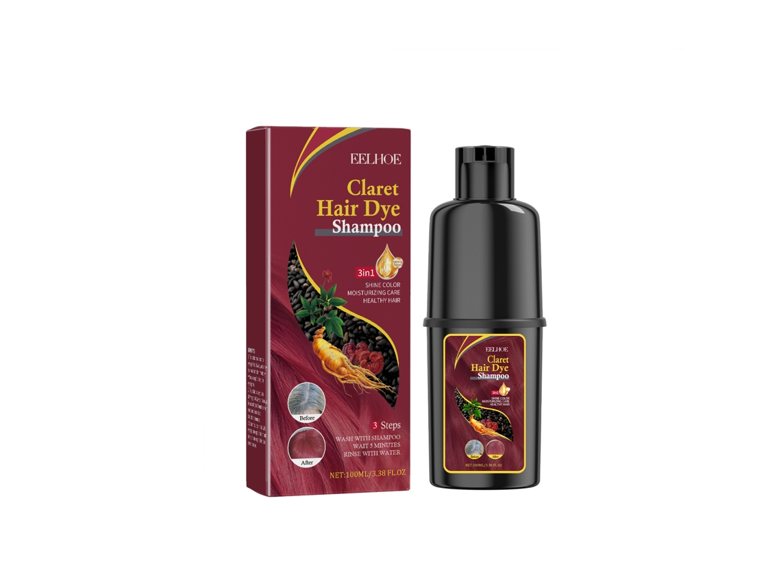 Shampoo para Cabelo Vermelho Burgundy, Fácil de Usar, Hidrata e Melhora a Mudança de Cor LAXISCREED