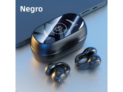 Fones De Ouvido Bluetooth Sem Fio (pretos) Com Microfone, Recarregáveis, Condução Óssea, Esportivos E À Prova D'água.