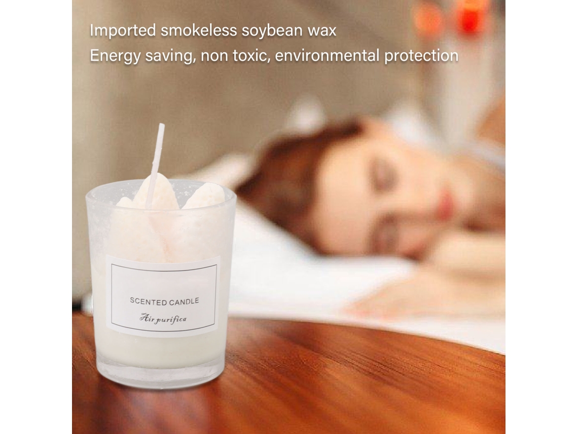 2 Conjuntos Velas Aromáticas Soja Morango para Relaxamento