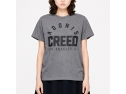 Rockinstone Rocky Movie Arched Adonis Logo Solid Graphite Adult T-shirt Size:m