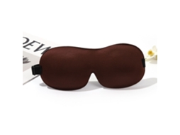 Máscara De Dormir 3d Macia E Opaca, Unissexo, Com Velcro Ajustável, Ideal Para Viagens E Relaxamento. Marrom Hexinyigjly