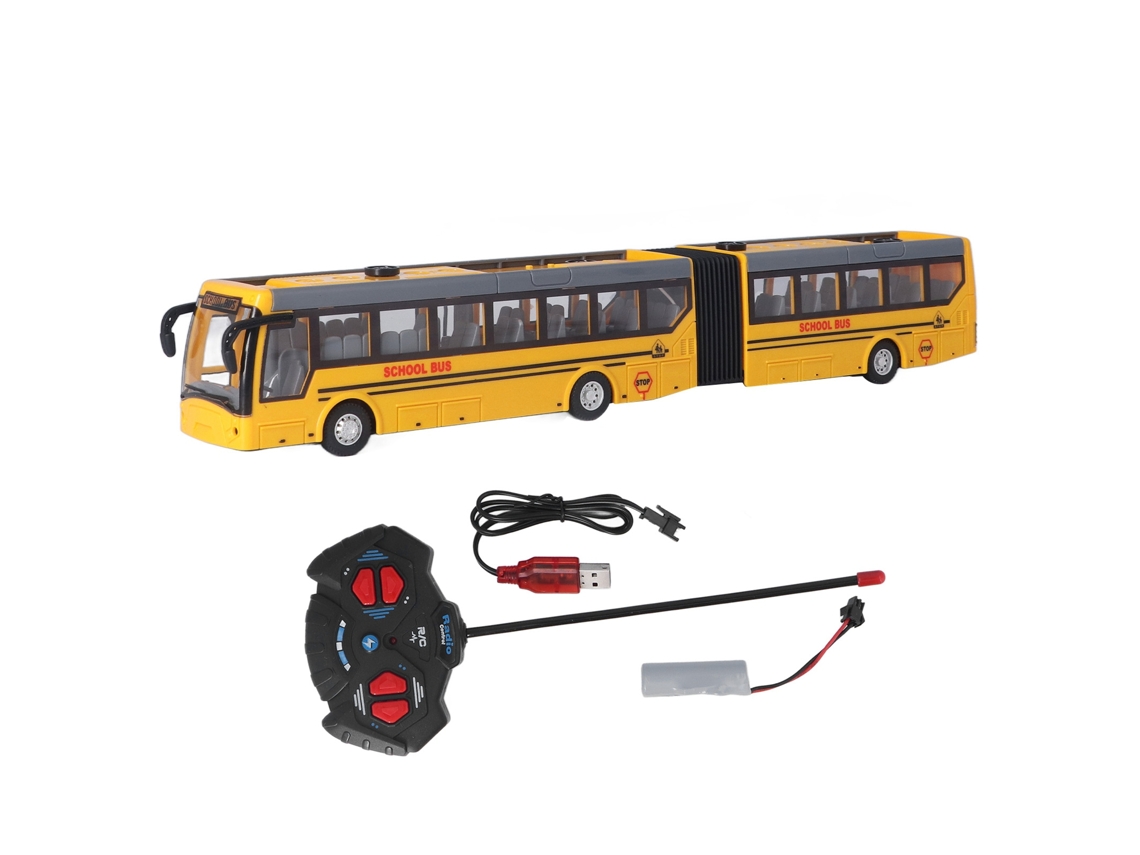 Mali brinquedo Ônibus Escolar Rc 1:32 Controle Remoto com Movimento em Todas Direções Abs Resistente