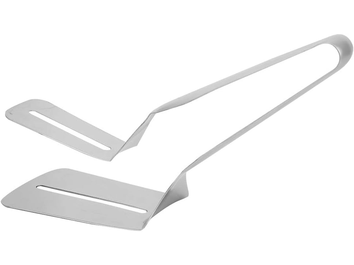 Pinça Para Bife E Pão Em Aço Inoxidável, Utensílio De Cozinha Com Cabo Confortável Para Churrasco, 24, 8x 7, 4cm, Prata