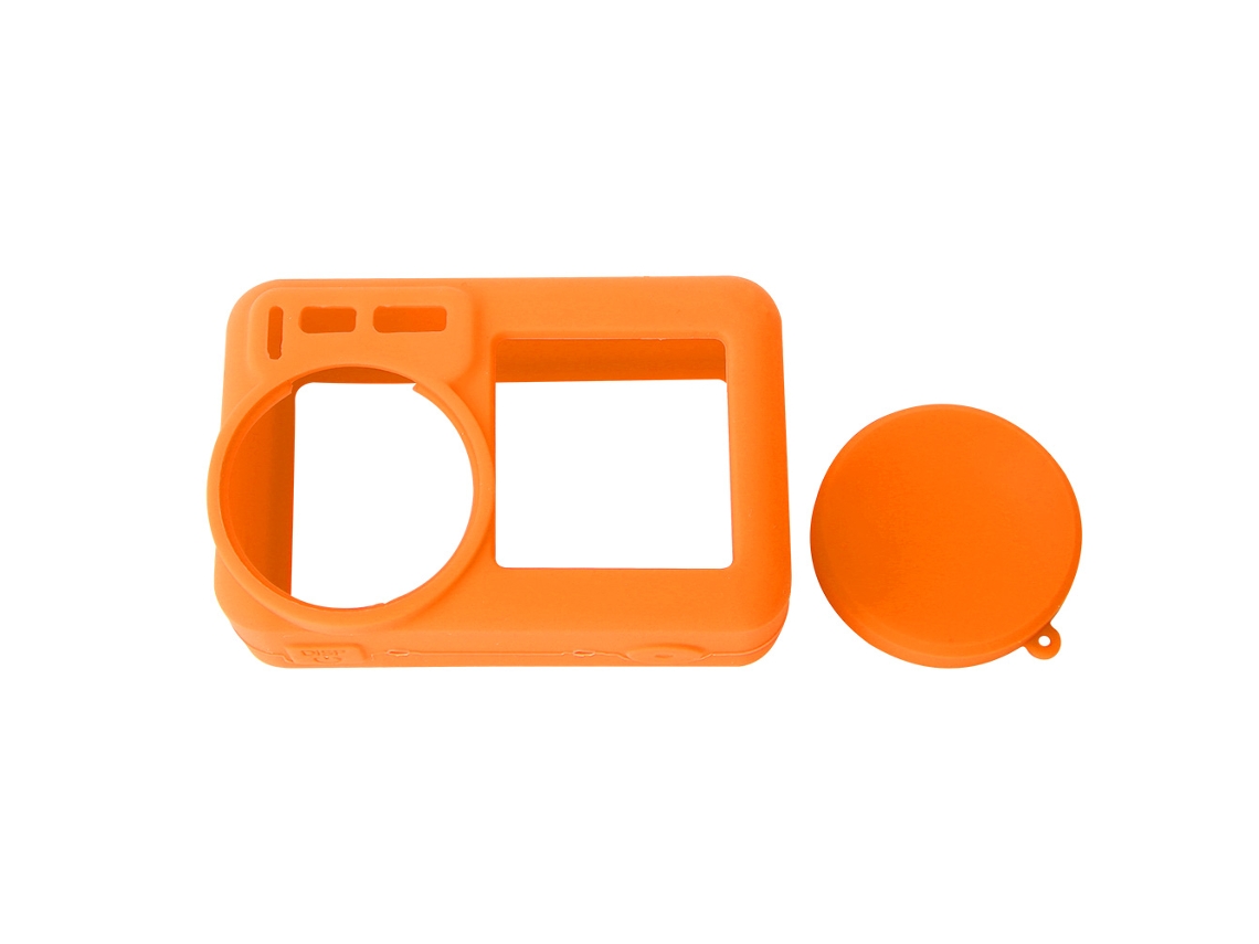 Portable Frame Protective Silicone Shell With Lens Case For Dji Osmo Action Cameraorange LAXISCREED