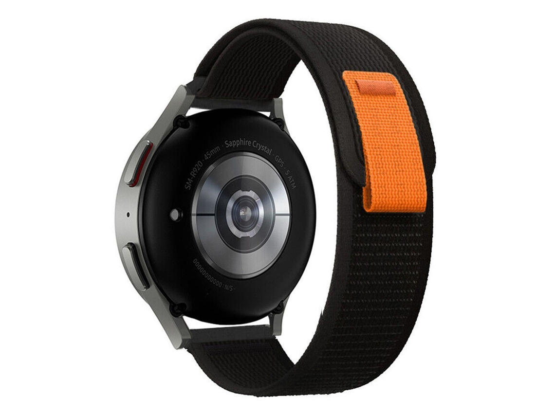 Bracelete de Nylon 22Mm Loop de Trilha Ajustável para Garmin Forerunner 255/745 Preto