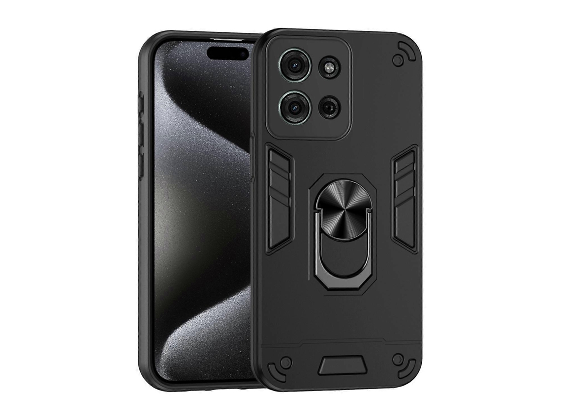 Capa Para Celular Motorola Moto G75 Com Suporte De Anel De Metal À Prova De Choque