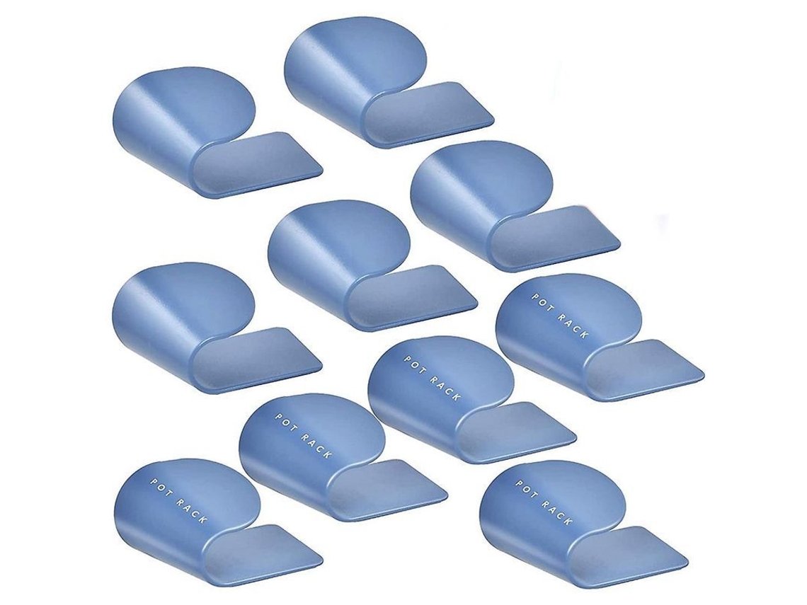 Suporte Para Tampas De Panelas Em Plástico Abs De Alta Qualidade, 12 Unidades, Azul, Ideal Para Cozinha Organizada