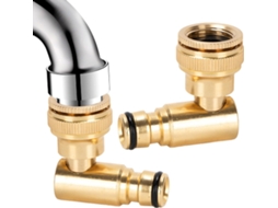 Conector Universal Giratório De 2 Peças Para Mangueira Jardim Em Aço