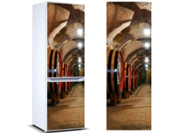 Vinil Frigorífico OEDIM Barril na Adega (Multicolor - 185x60cm - Vinil Adesivo)