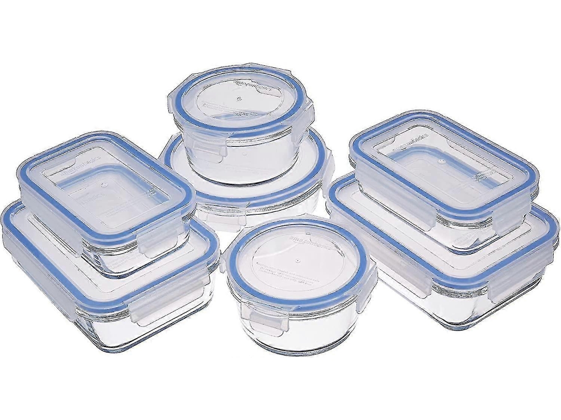 Conjunto De 14 Recipientes Herméticos, Em Plástico, 7, Com Tampa, Com Trava De Segurança, Para Organização Doméstica Na Cozinha E Bancada