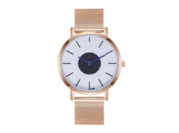 Reloj De Pulsera Para Hombre De Cuarzo Con Correa De Malla Ultra Delgada Zhoulianfa (oro Rosa)