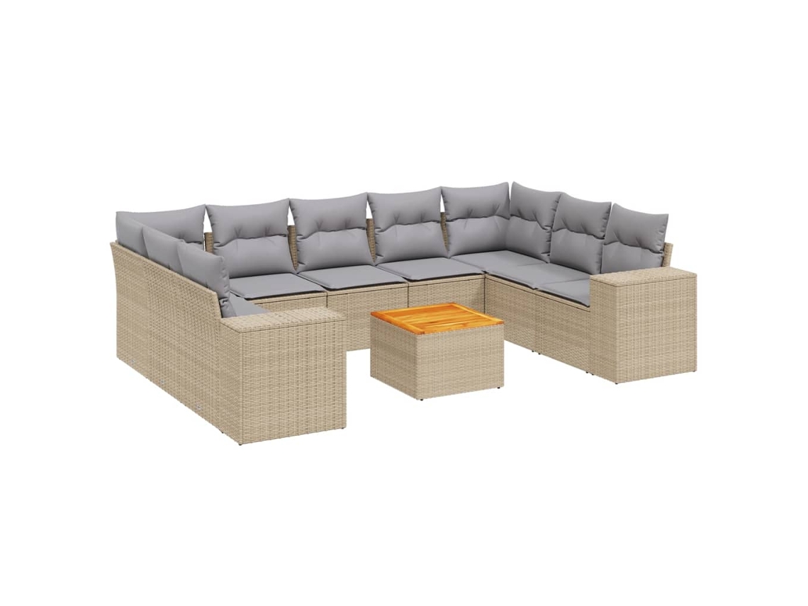 Garden Sofa Set, Garden Sofa Sets Vidaxl Bege Rattan / Vime (n/a)