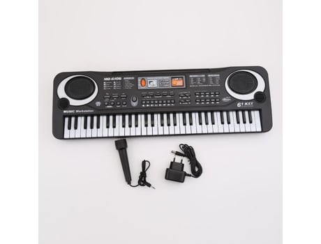 Teclado De Piano De 61 Teclas Com Microfone Para Crianças Ensinando Pb Peggybuy