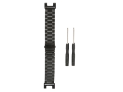 Pulseira de Aço para Amazfit T Rex e T Rex Pro com Metal Preta
