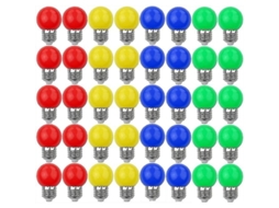Lâmpada Led Colorida E27 G45 3w Equivalente A 30w, 240 Lumens, 80ra, A+, Para Decoração E Iluminação Residencial