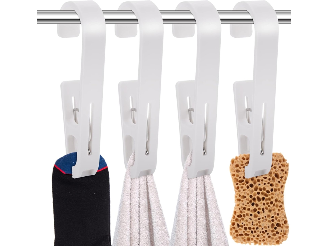 Conjunto de 4 Ganchos com Prendedores BRILVIBERA para pendurar roupas e botas