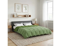 Vidaxl Duvet De Ano Inteiro 240 X 260 Cm 4 Estações Verde Respirável
