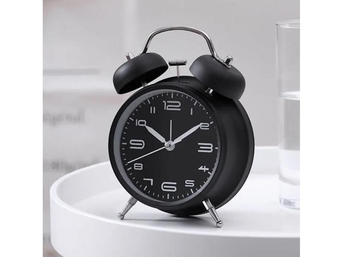 Despertador Luminoso, 4 Polegadas, Alarme, Decoração, Preto BRILVIBERA