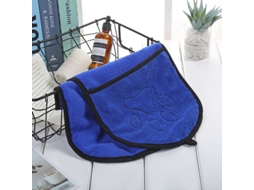 Toalha de Banho para Cães, de Secagem Rápida e Quente, Ideal para Banho Ou Natação do Seu Pet, na Cor Azul. PANOONA