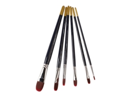 Conjunto De 6 Pincéis De Pintura Acrílica Para Iniciantes Com Cabelo De Nylon Suave Para Pintura Diy, Unhas E Rosto