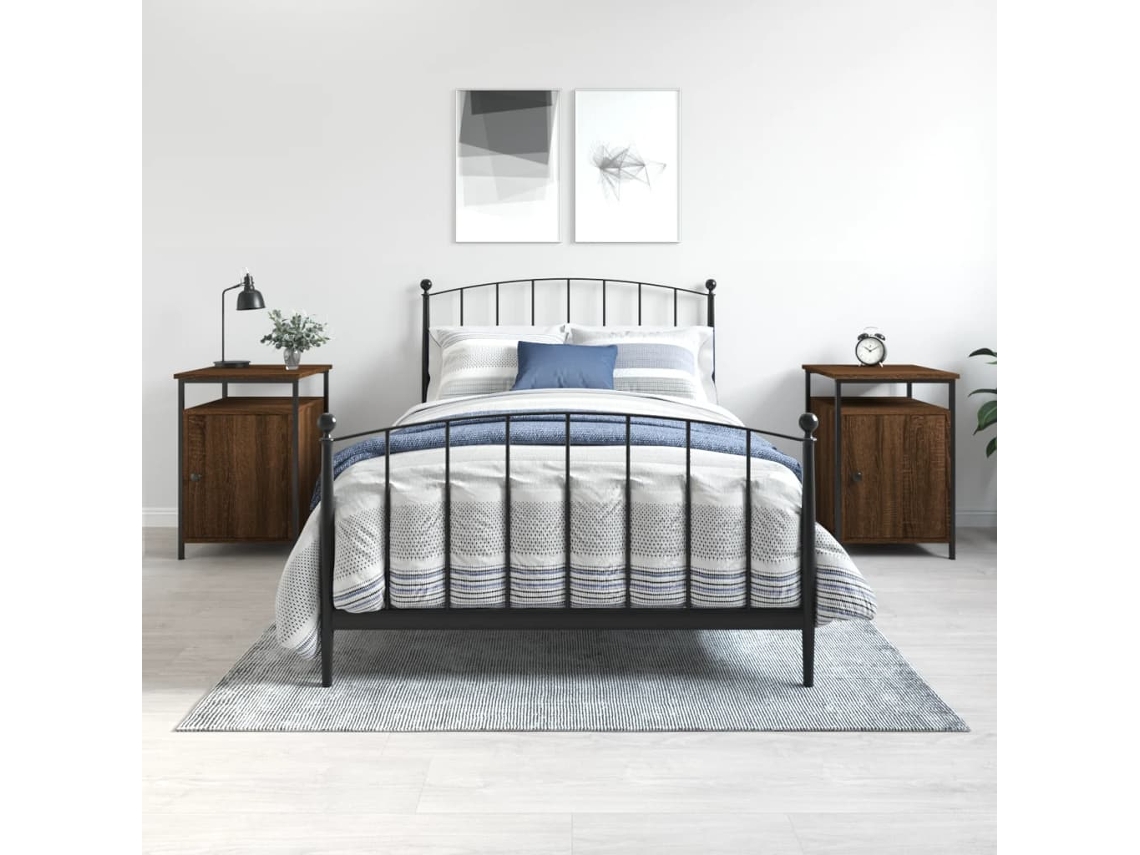Vidaxl Mesas Cabeceira 2pcs 40x42x60cm Deriv.madeira Carvalho Castanho