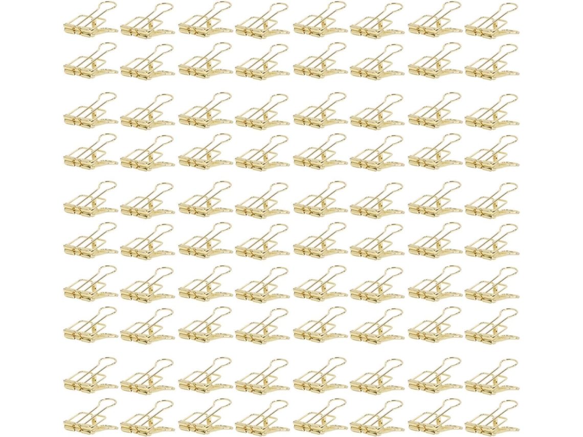 Clips para Arquivos, 80 Unidades, Metal Resistente, 1,9cm (0,75") de Comprimento, Fixação Firme de Documentos, Organização de Documentos
