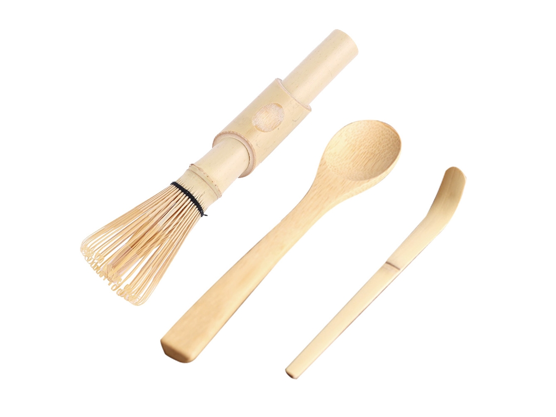 Ronjoe-kit De Preparo De Matcha Em Bambu Com Batedor, Colher Chashaku E Colher De Chá