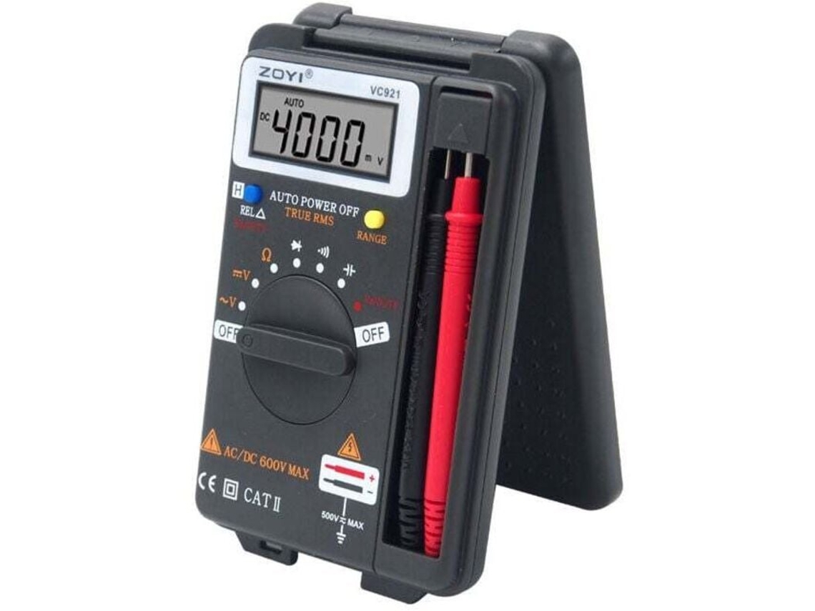 Lurelia Multímetro Digital, Vc921, 4000 Contagens, 550 V, Alcance Automático, Anti-sobrecarga, Capacitância, Frequência Ref. 455