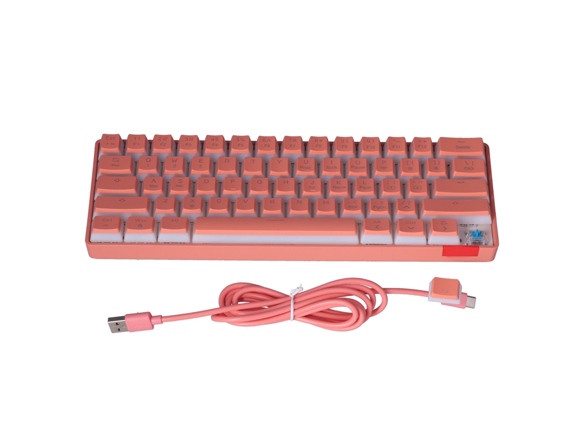 Teclado Mecânico Para Jogos Com 61 Teclas E Keycap Pudding