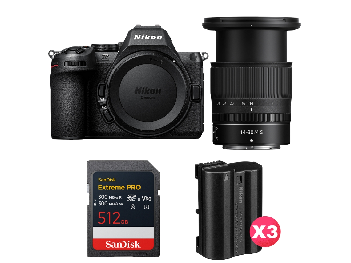 Z5 Ii + 14 30mm F/4 S + 1 Sandisk 512gb Extreme Pro Uhs ii Sdxc + 3 Nikon En el15c + Ebook “20 Dicas para Fotos Que Impressionam” NIKON