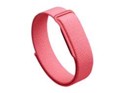 Pulseira para Google Fitbit Air, Trançado Nylon（Rosa Escuro）czhmart