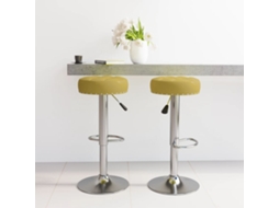 Vidaxl Bancos De Bar 2 Pcs Tecido Verde