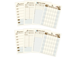 Conjunto 8 Cadernos Agendas Portáteis Práticos Organização Escolar Profissional Ferramenta Ideal Estudantes GOKOCO