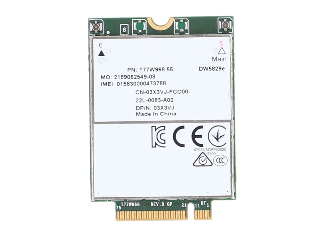 Módulo 4g (conexão De Rede Lte 4g) T77w968 Dw5829e Cat9 Placa De Rede Módulo 4g Para Dell