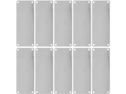 10 Placas De Aço Inoxidável De 80x40 X 0,5 X 4 Polegadas, Espessas, Com Furos, Para Sinalização.