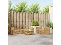 Vidaxl Conjunto De Sofás Para Exterior 6 Unid. Branco