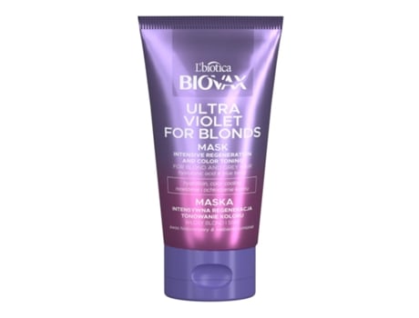 Máscara Tonificante Biovax Ultra Violet Para Cabelos Loiros E Grisalhos, 150ml