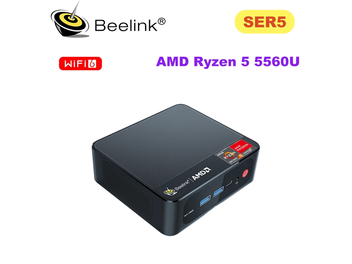 Mini Pc Windows 11 Amd Ryzen 5560u Para Escritório Reunião Filme Jogos