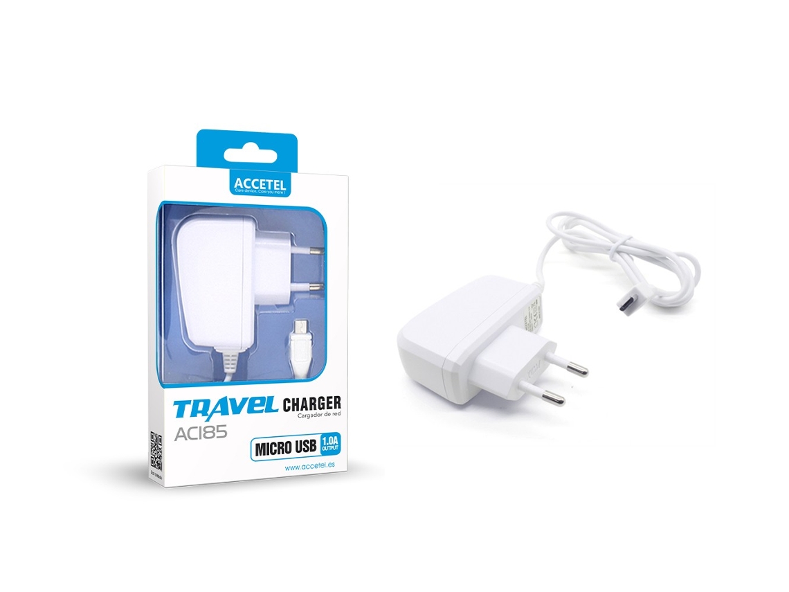 Ac185 Carregador De Parede 1.0a - Cabo Micro Usb Branco