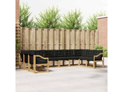 Vidaxl Conjunto De Sofás Para Exterior 10 Unid. Branco E Preto