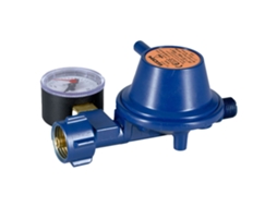 Cozinha Unisex TALAMEX Regulador de pressão de gás direto gok 50mbar com manômetro (Azul - Tamanho Único)