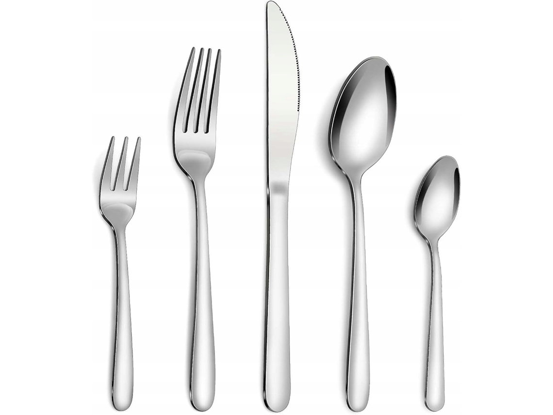 Conjunto De Utensílios De Aço Inoxidável Para 12 Pessoas 60 Peças Design Clássico Resistente À Corrosão Colorido