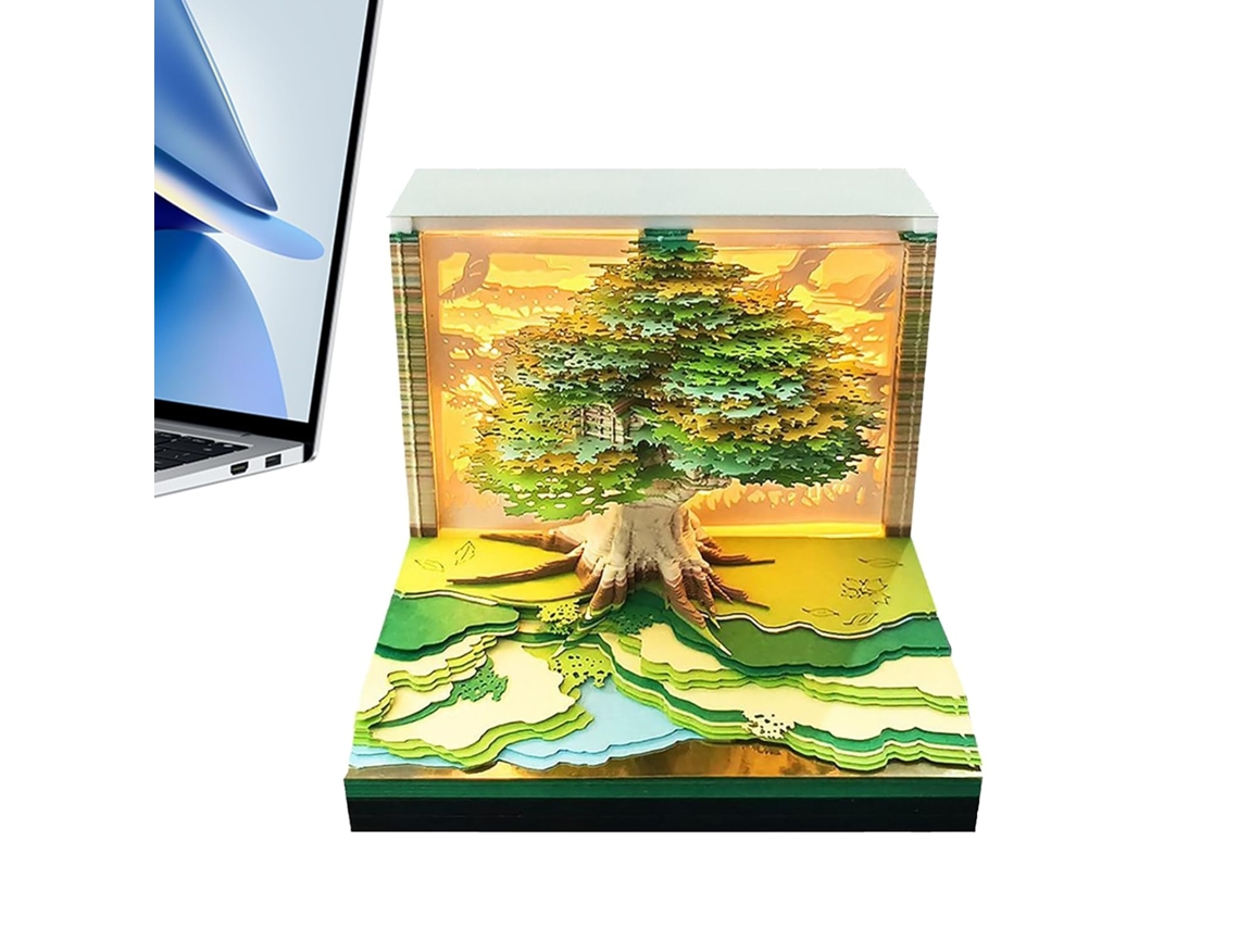 Bloco De Notas 3d Com Calendário Para 2026, Bloco De Notas Adesivo Artístico 3d Caderno Esculpido Em Formato Vayotoy