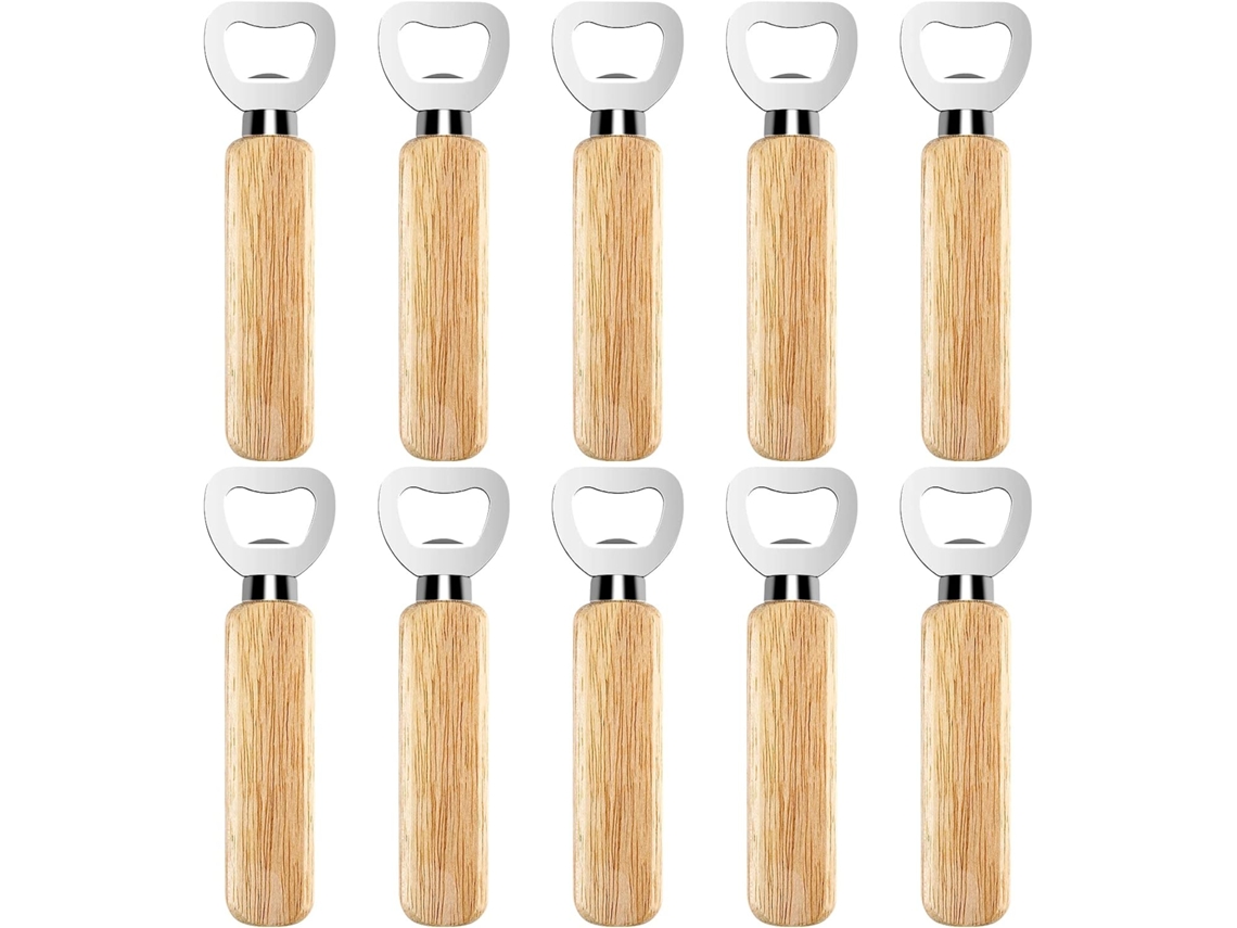 10pcs Abre Garrafas Com Cabo De Madeira Abre Garrafas De Cabo Reta Rnemitery