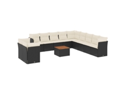 Garden Sofa Set, Garden Sofa Sets Vidaxl Preto Rattan / Vime (n/a)