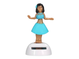 Primerox decoração Dançante Solar Boneca Hula Azul para Carro Ornamento Brinquedo Solar