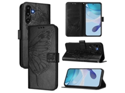 Capa De Couro Para Celular Com Borboleta Em Relevo